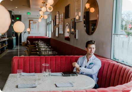 
                        man in a restaurant